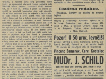 Slavnost kácení máje Suché Lazce 1921