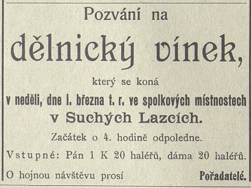 Dělnický vínek 1908