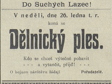 Dělnický ples 26.1.1908