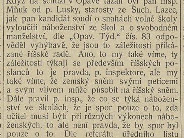 Dotaz starosty Lusky na insp. Mňuka