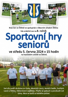 Pozvánka na Sportovní hry seniorů 2024 ve Štítině
