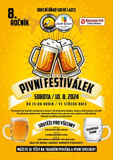 Pozvánka na Pivní festival 2024 v Suchých Lazcích - 8. ročník