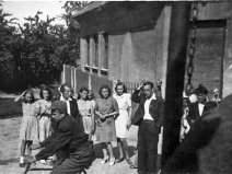 Návštěva kmotrů z Jičína rok 1946